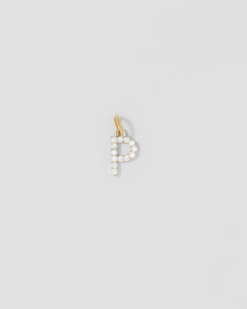 Jennifer Fisher Jennifer Fisher Medium Floating Diamond Minimal Block Letter P