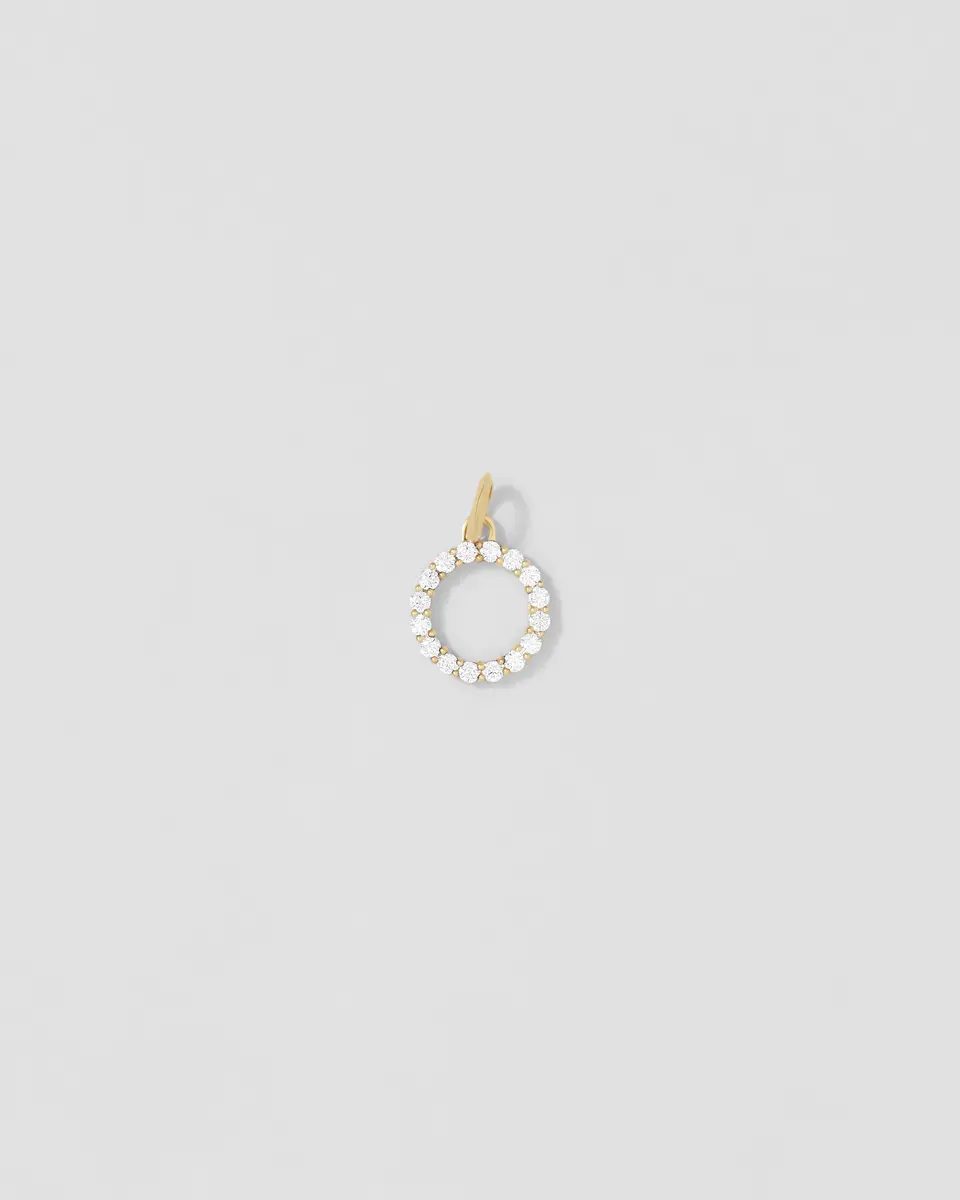Jennifer Fisher Jennifer Fisher Medium Floating Diamond Minimal Block Letter O