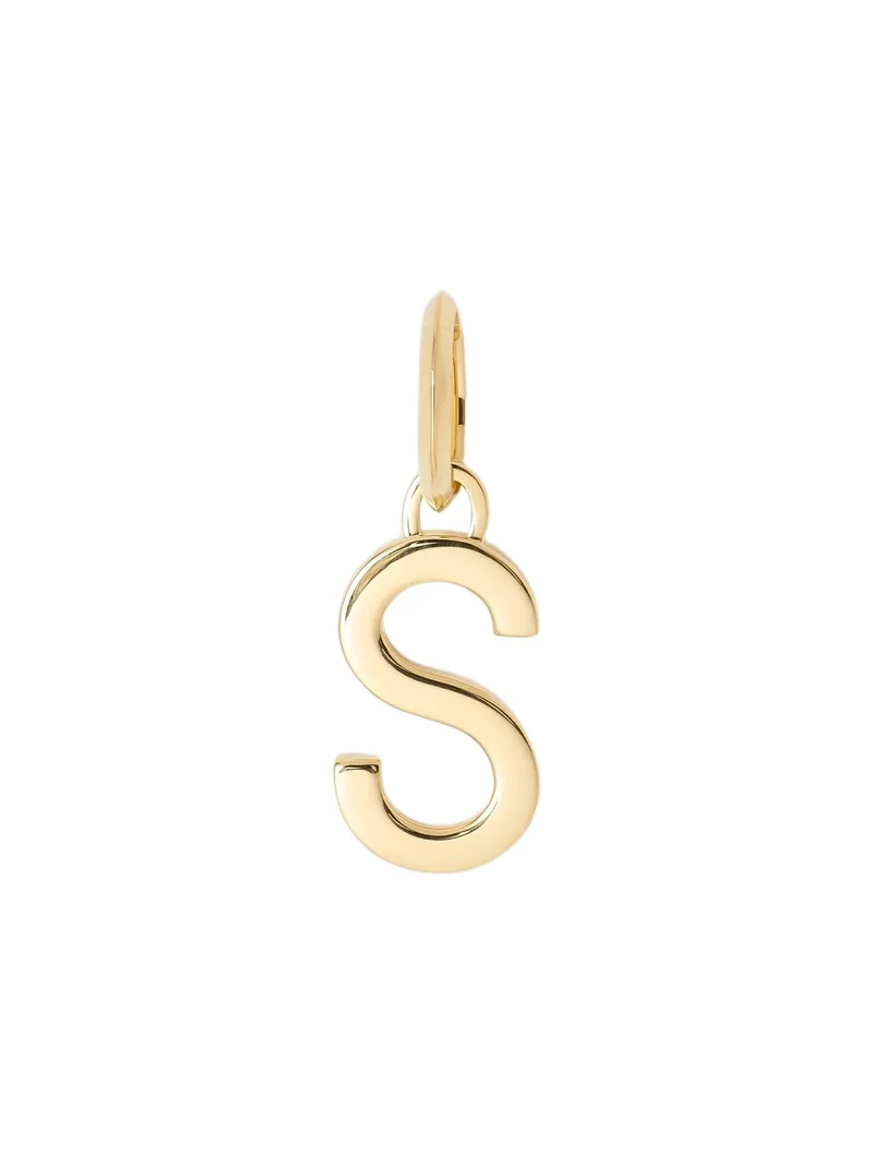 Jennifer Fisher Minimal Block Letter Charm in 14K Yellow Gold S