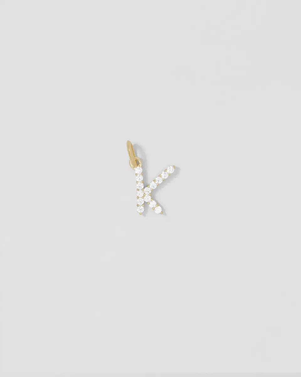 Jennifer Fisher Jennifer Fisher Medium Floating Diamond Minimal Block Letter K