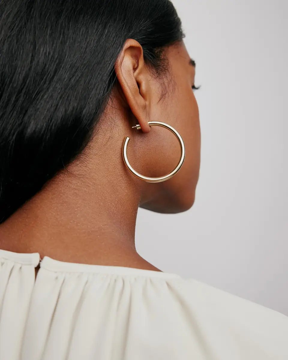 Jennifer Fisher Jennifer Fisher 1.5 Lilly Baby Hoops | Thumbnail 2 Jennifer Fisher Jennifer Fisher 1.5 Lilly Baby Hoops | Thumbnail 2