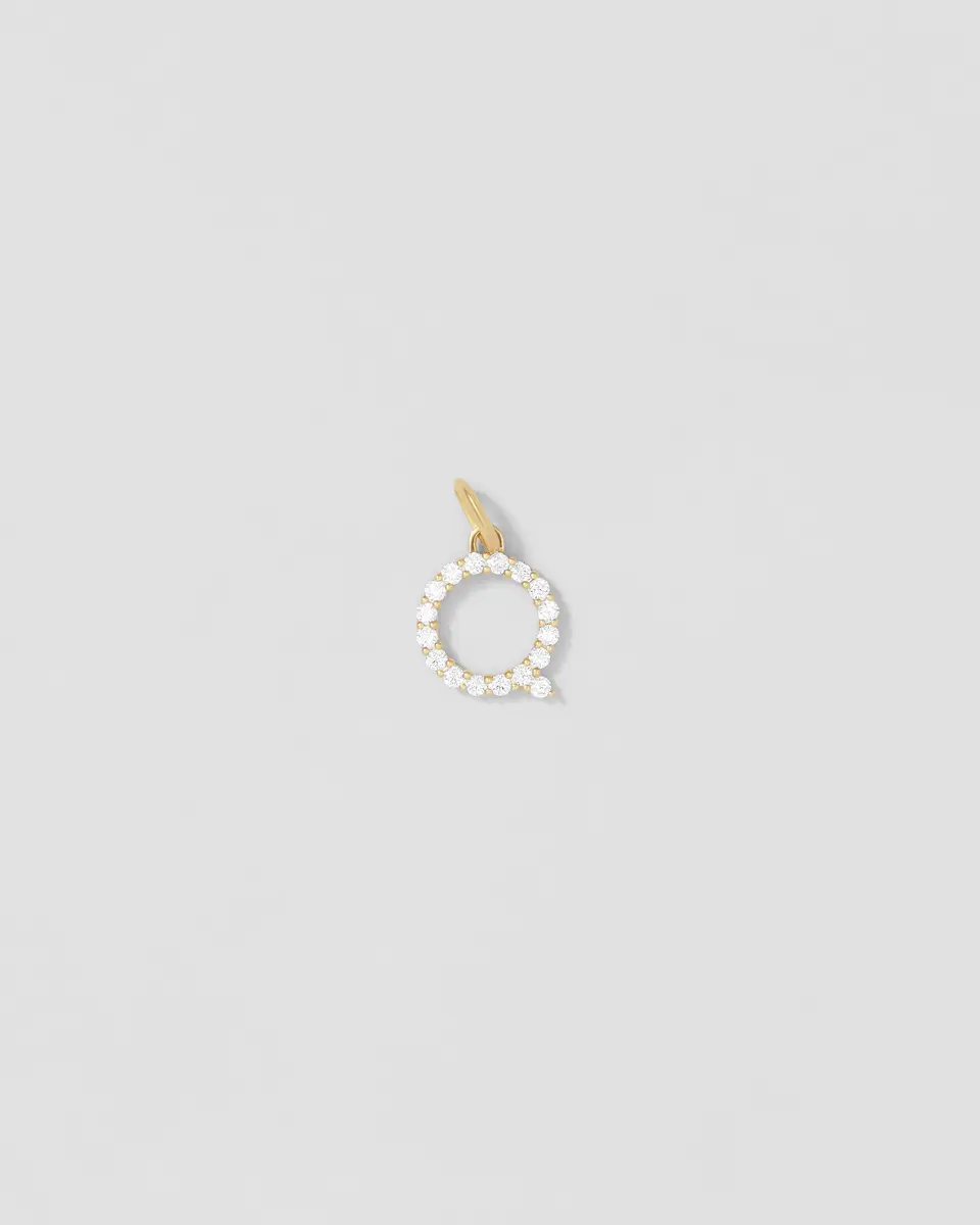 Jennifer Fisher Medium Floating Diamond Minimal Block Letter Q Jennifer Fisher Medium Floating Diamond Minimal Block Letter Q