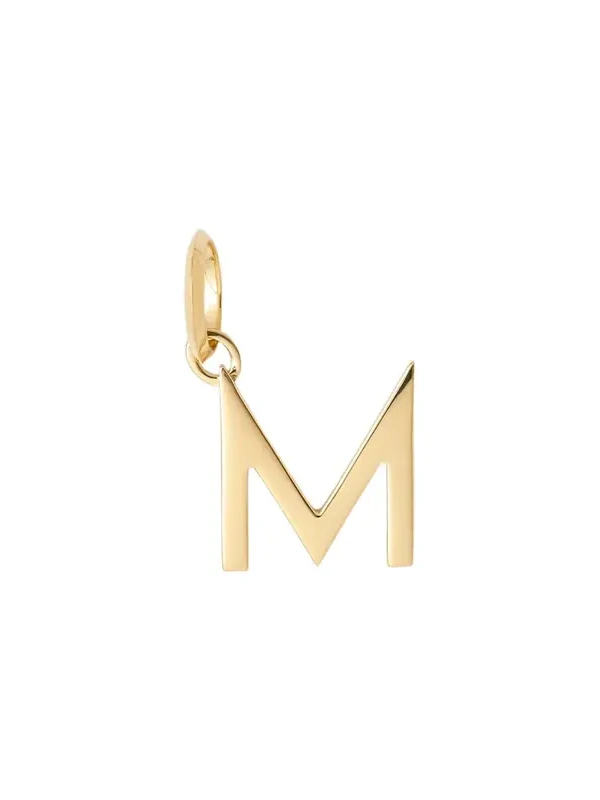Jennifer Fisher Jennifer Fisher Minimal Block Letter Charm in 14K Yellow Gold M