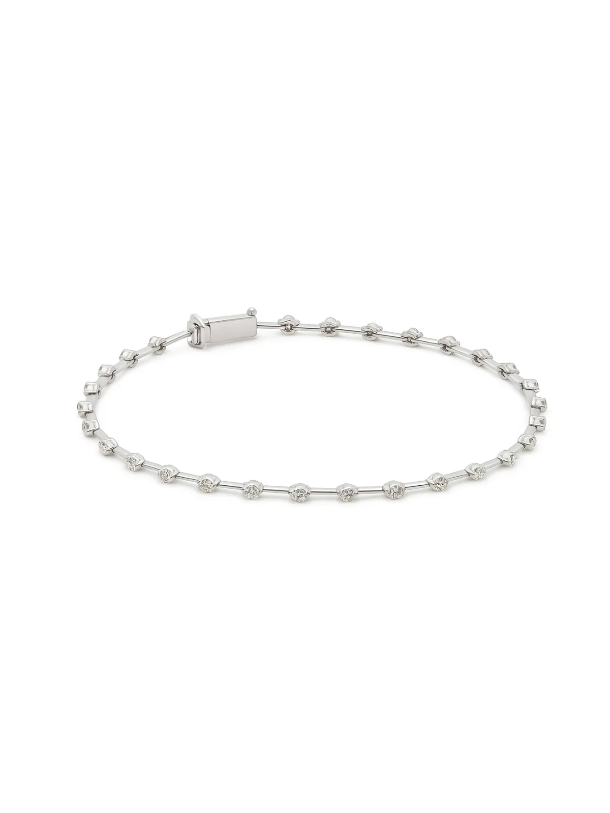 1.25ct Diamond 18K Gold Link Tennis Bracelet