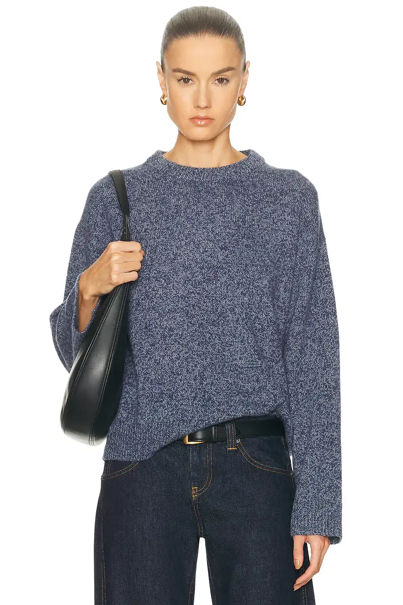The Elder Statesman Zuma Marl Crewneck Sweater | Image 1 The Elder Statesman Zuma Marl Crewneck Sweater | Image 1