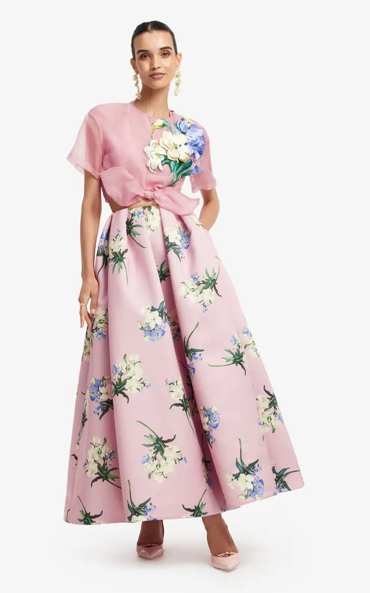 LEO LIN Victoria Floral-Print Mid-Rise Maxi Skirt | Thumbnail 5 LEO LIN Victoria Floral-Print Mid-Rise Maxi Skirt | Thumbnail 5
