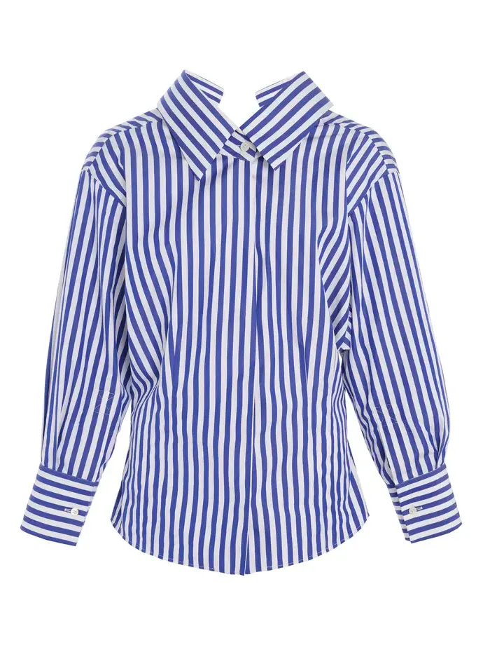Sculpted Striped Cotton Poplin Shirt Sculpted Striped Cotton Poplin Shirt