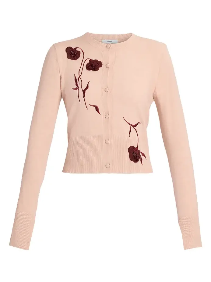 Floral Embroidered Cardigan