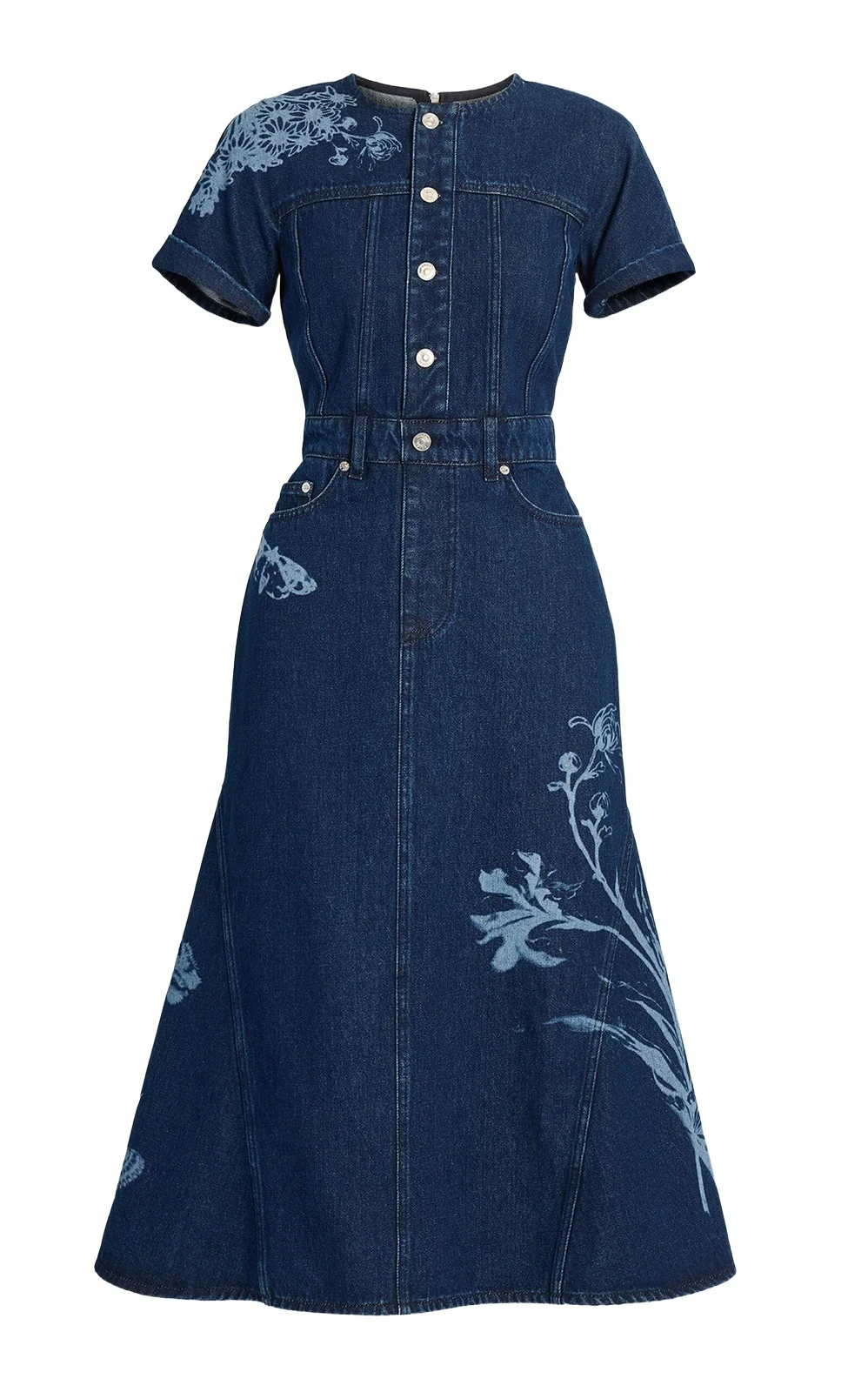 Printed Denim Midi Dress Printed Denim Midi Dress