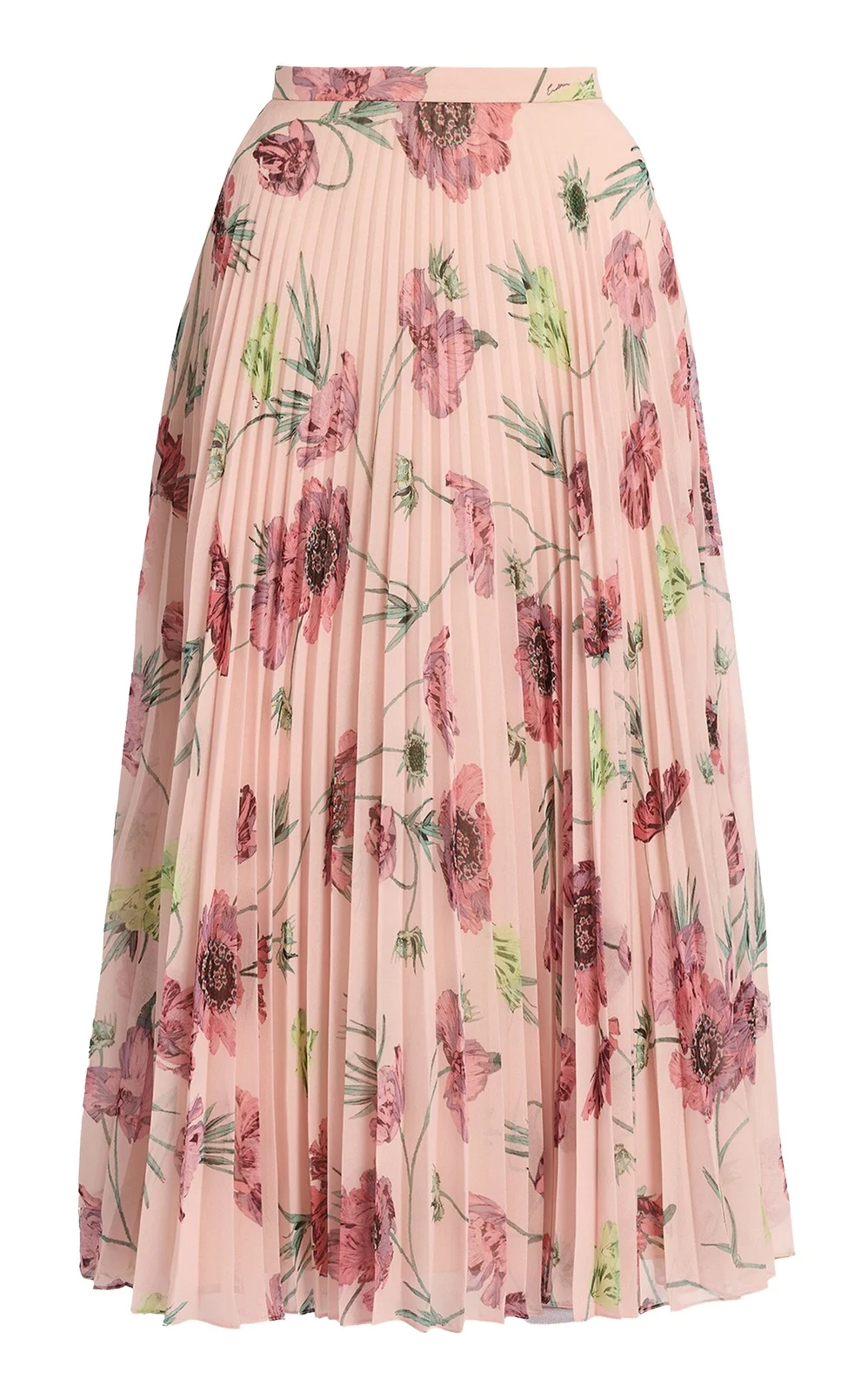 Floral Plisse Voile Midi Skirt Floral Plisse Voile Midi Skirt