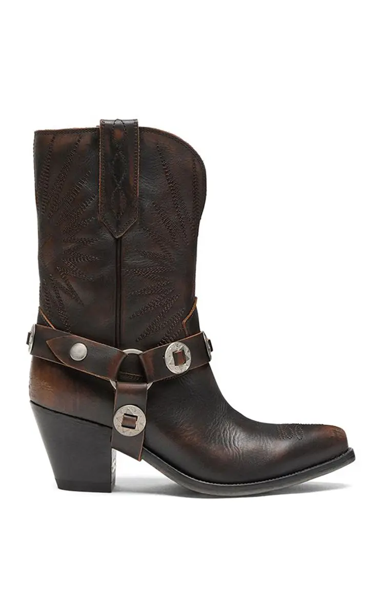 Golden Goose 70 Wish Star Low Distressed Leather Boots | Thumbnail 2 Golden Goose 70 Wish Star Low Distressed Leather Boots | Thumbnail 2