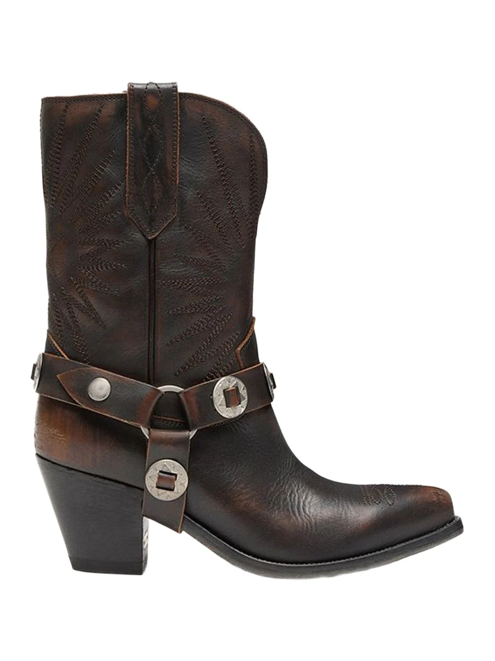 70 Wish Star Low Distressed Leather Boots 70 Wish Star Low Distressed Leather Boots
