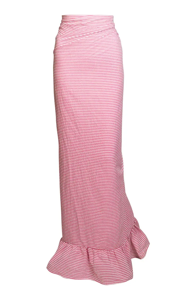 Coniglio Palm Beach Power Ruffled Cotton-Blend Pareo Maxi Skirt | Thumbnail 3