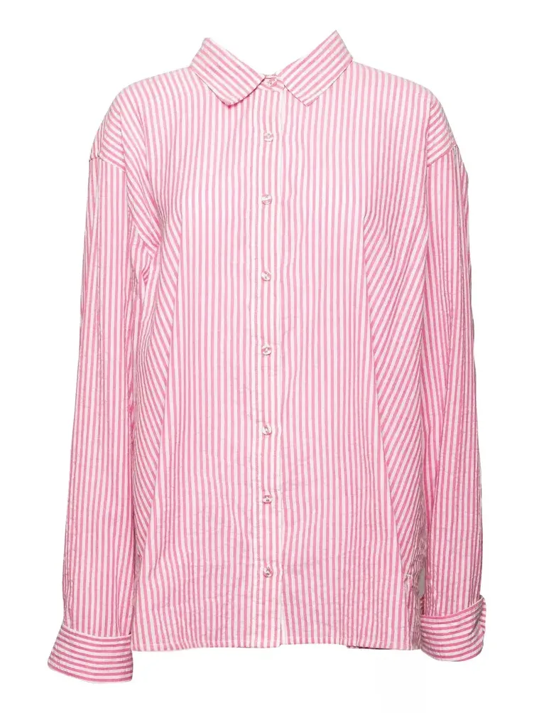 Classic Relaxed Cotton-Blend Button-Down Shirt