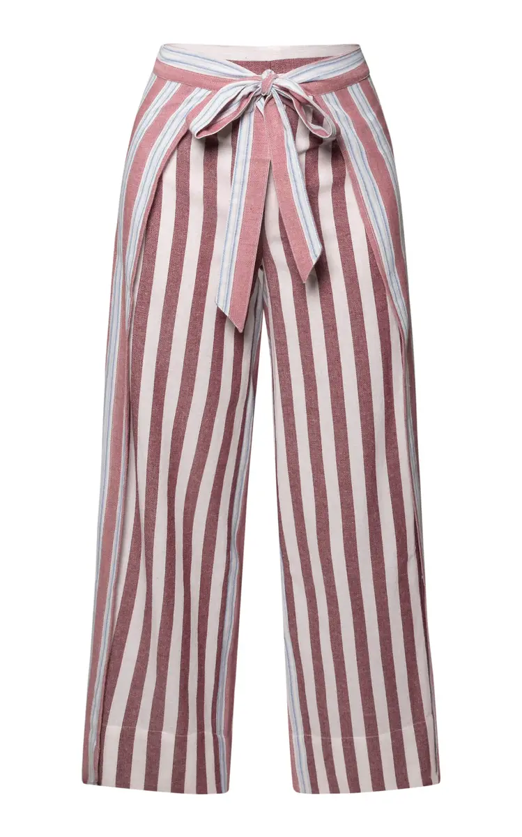 Coniglio Palm Beach Two-Panel Striped Cotton Wide-Leg Pants | Thumbnail 2