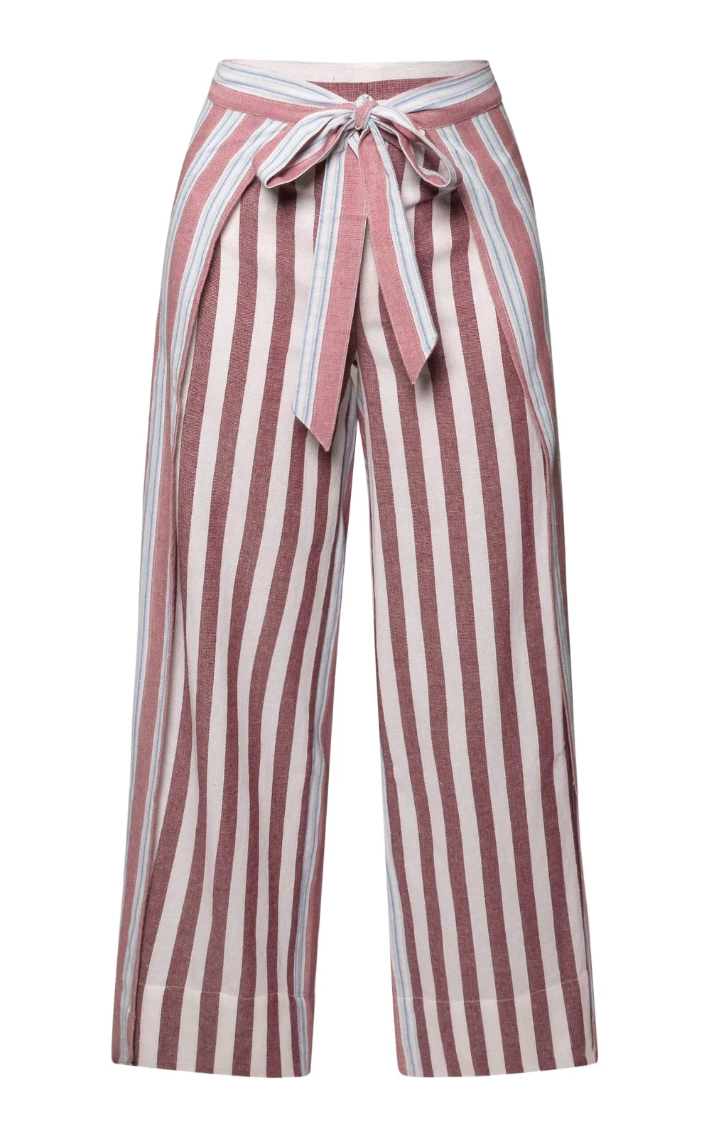 Coniglio Palm Beach Two-Panel Striped Cotton Wide-Leg Pants