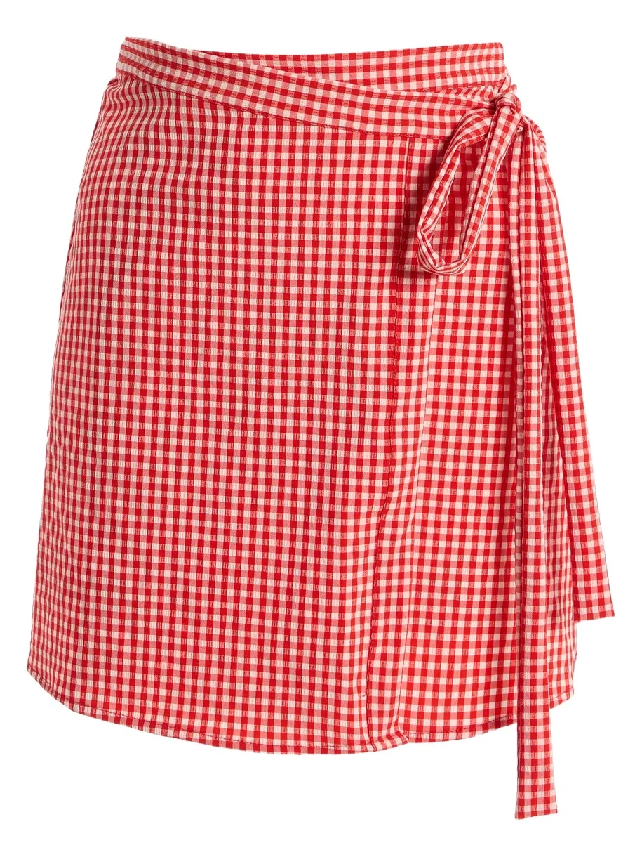 JUILLET SWIMWEAR The Wrap Plaid Skirt