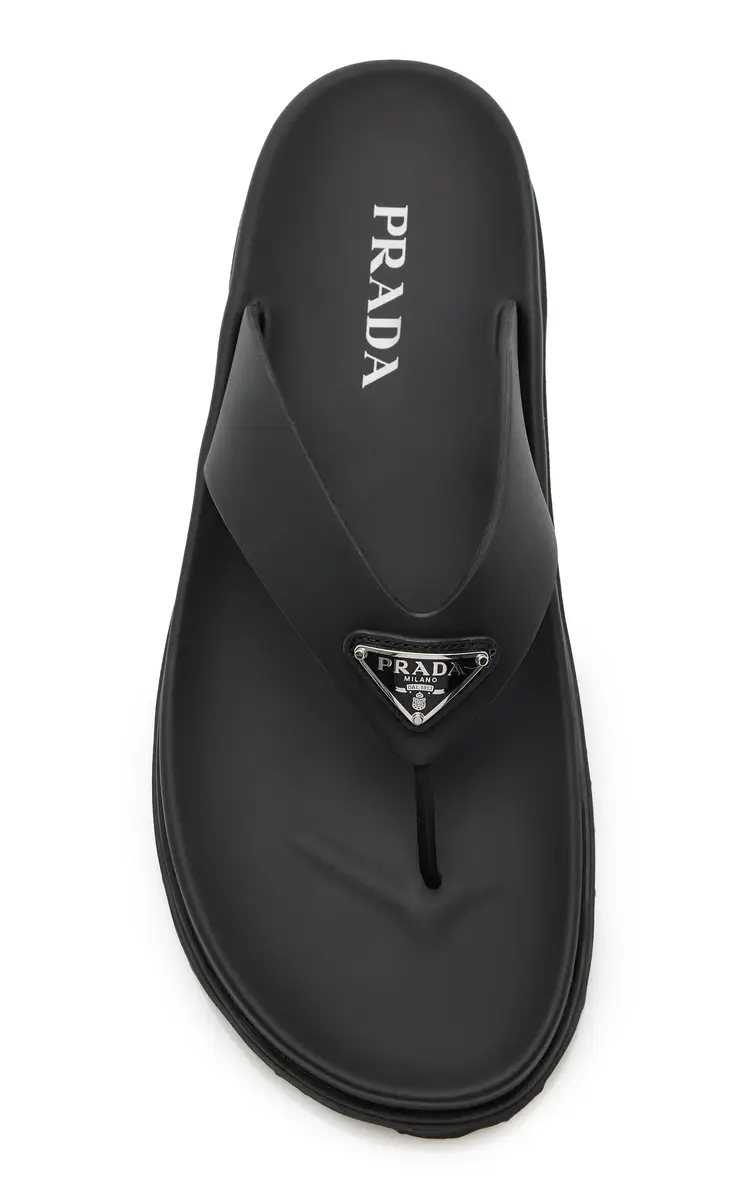 Prada Rubber Thong Sandals | Thumbnail 3 Prada Rubber Thong Sandals | Thumbnail 3
