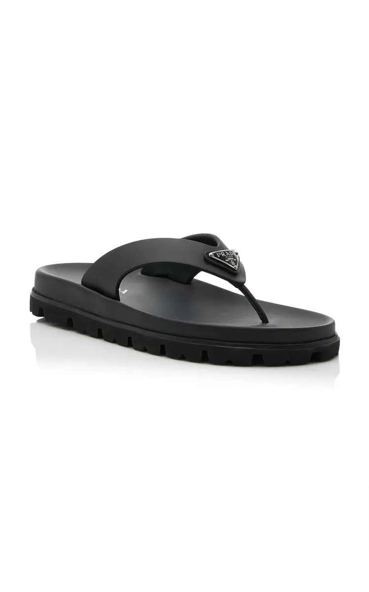 Prada Rubber Thong Sandals | Thumbnail 4 Prada Rubber Thong Sandals | Thumbnail 4