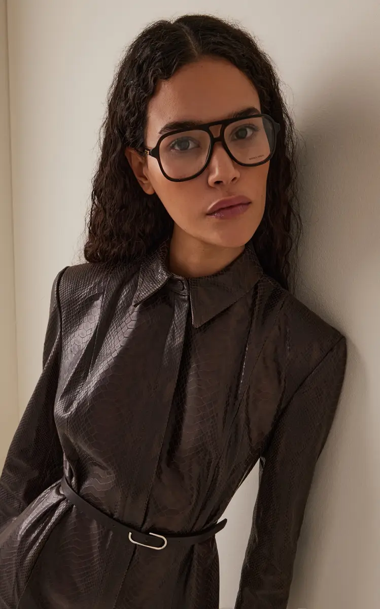 Bottega Veneta Aviator-Frame Acetate Glasses | Thumbnail 2