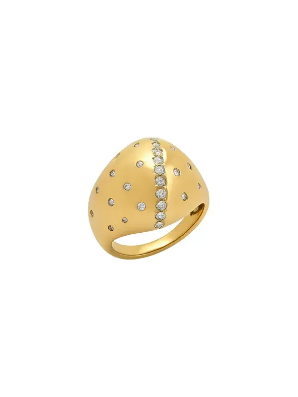 0.96ct Diamond 14K Gold Dome Ring 0.96ct Diamond 14K Gold Dome Ring
