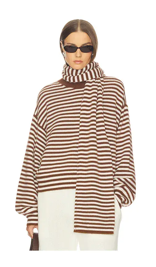 SRG Waldo Striped Cashmere Sweater & Scarf | Image 1 SRG Waldo Striped Cashmere Sweater & Scarf | Image 1