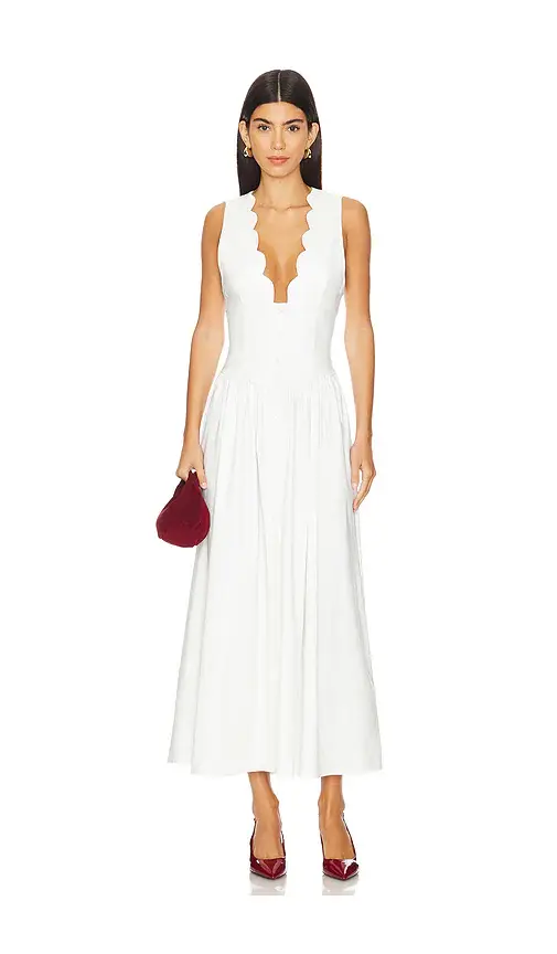 WeWoreWhat Button Front Scallop Dress | Image 1 WeWoreWhat Button Front Scallop Dress | Image 1