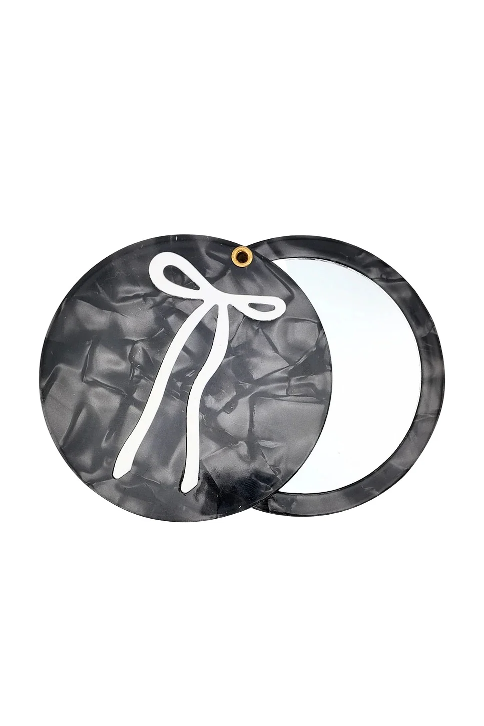 Hand-Painted French Bow Compact Mirror Hand-Painted French Bow Compact Mirror