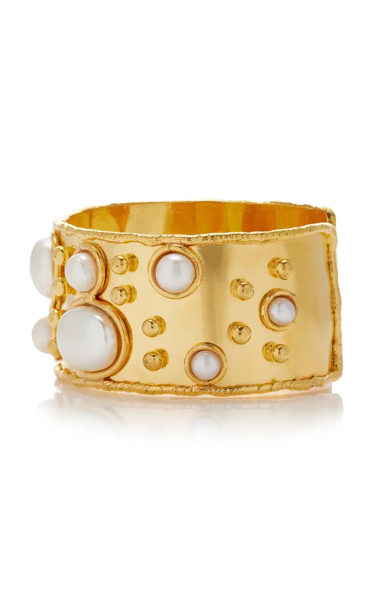 Sylvia Toledano Byzantine 22K Gold-Plated Pearl Cuff | Thumbnail 4 Sylvia Toledano Byzantine 22K Gold-Plated Pearl Cuff | Thumbnail 4