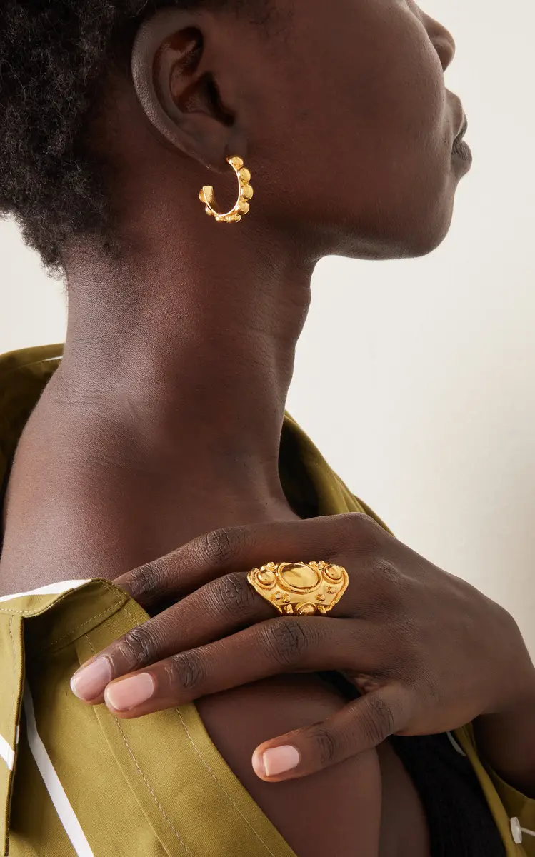 Sylvia Toledano Mini Créole Gold-Plated Earrings | Thumbnail 2 Sylvia Toledano Mini Créole Gold-Plated Earrings | Thumbnail 2