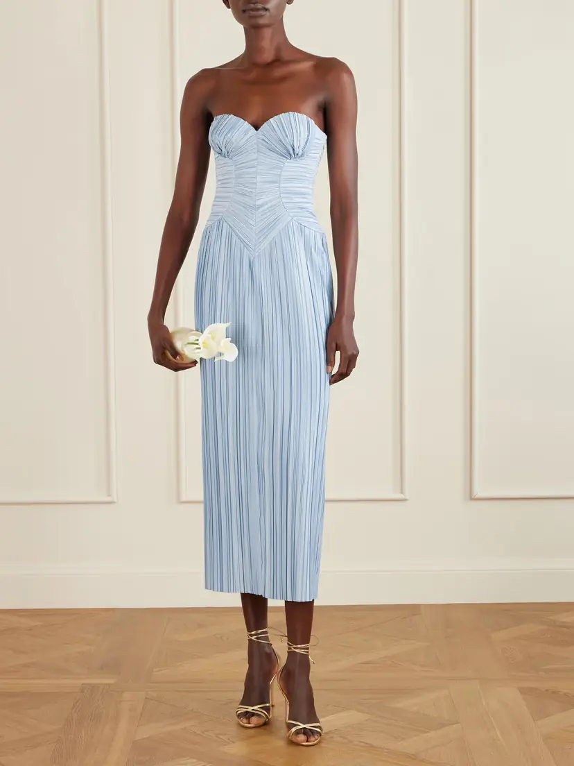 Cult Gaia Ashika Pleated-satin Gown | Thumbnail 2 Cult Gaia Ashika Pleated-satin Gown | Thumbnail 2