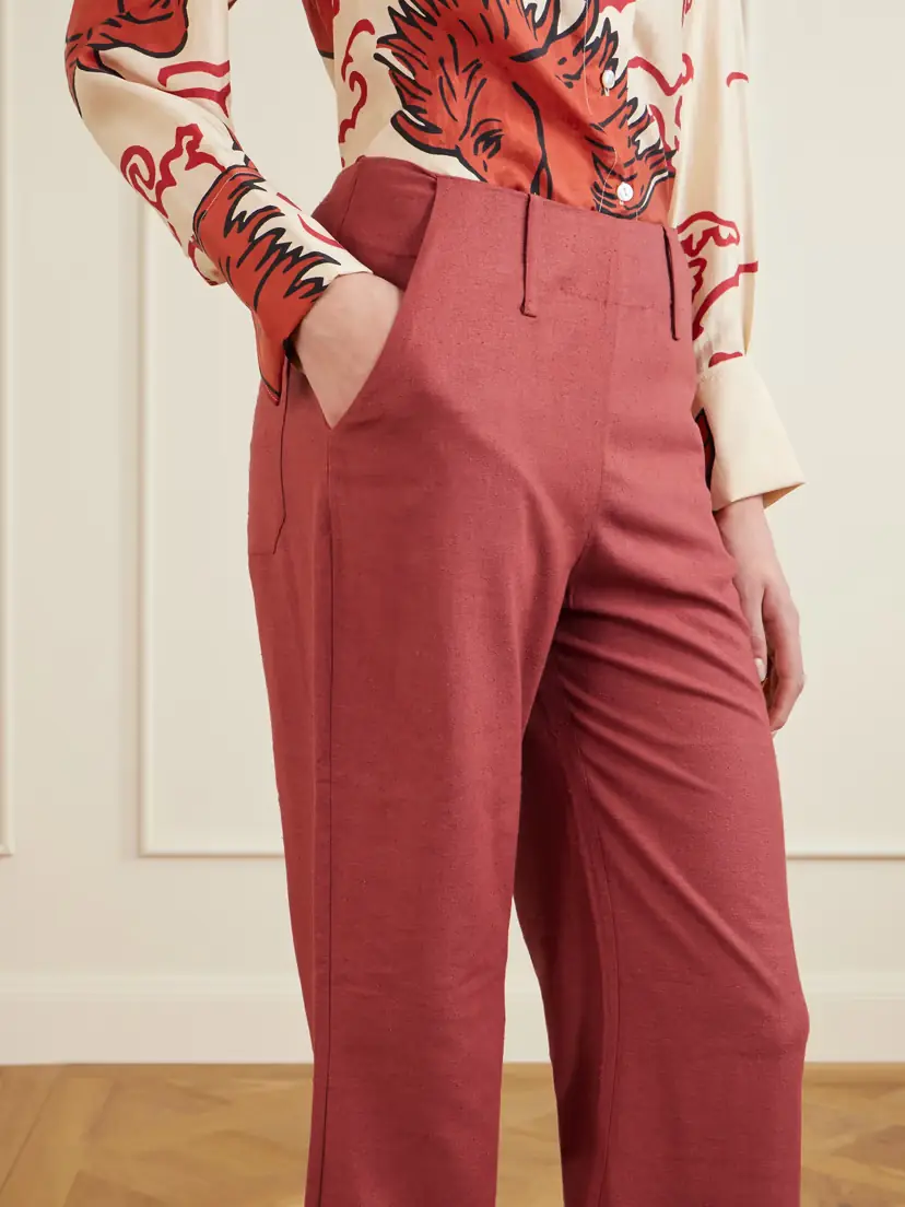 ALIX OF BOHEMIA Charlie Silk Flared Pants | Thumbnail 5
