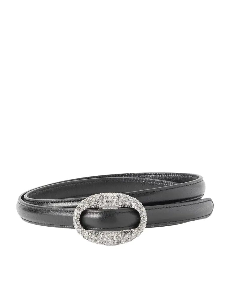 Crystal-embellished Leather Belt Crystal-embellished Leather Belt