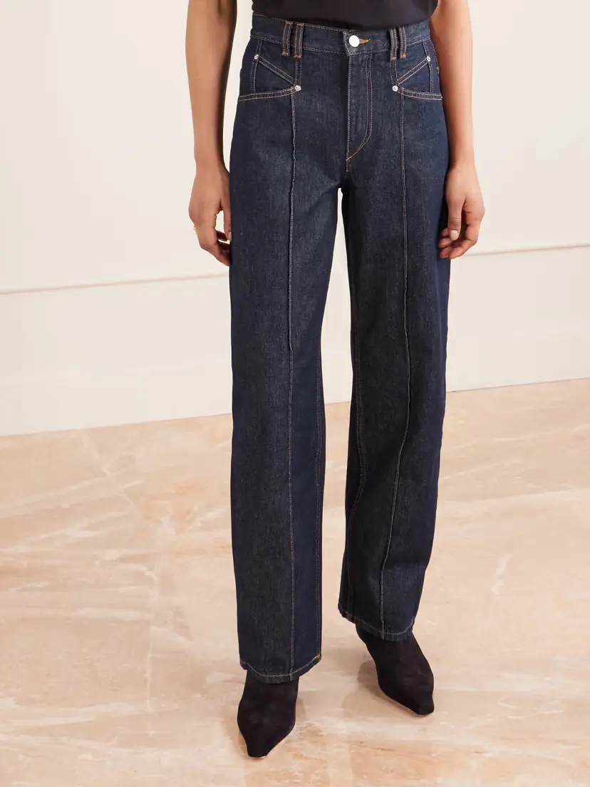 Isabel Marant Drolane Paneled Straight Jeans | Thumbnail 3