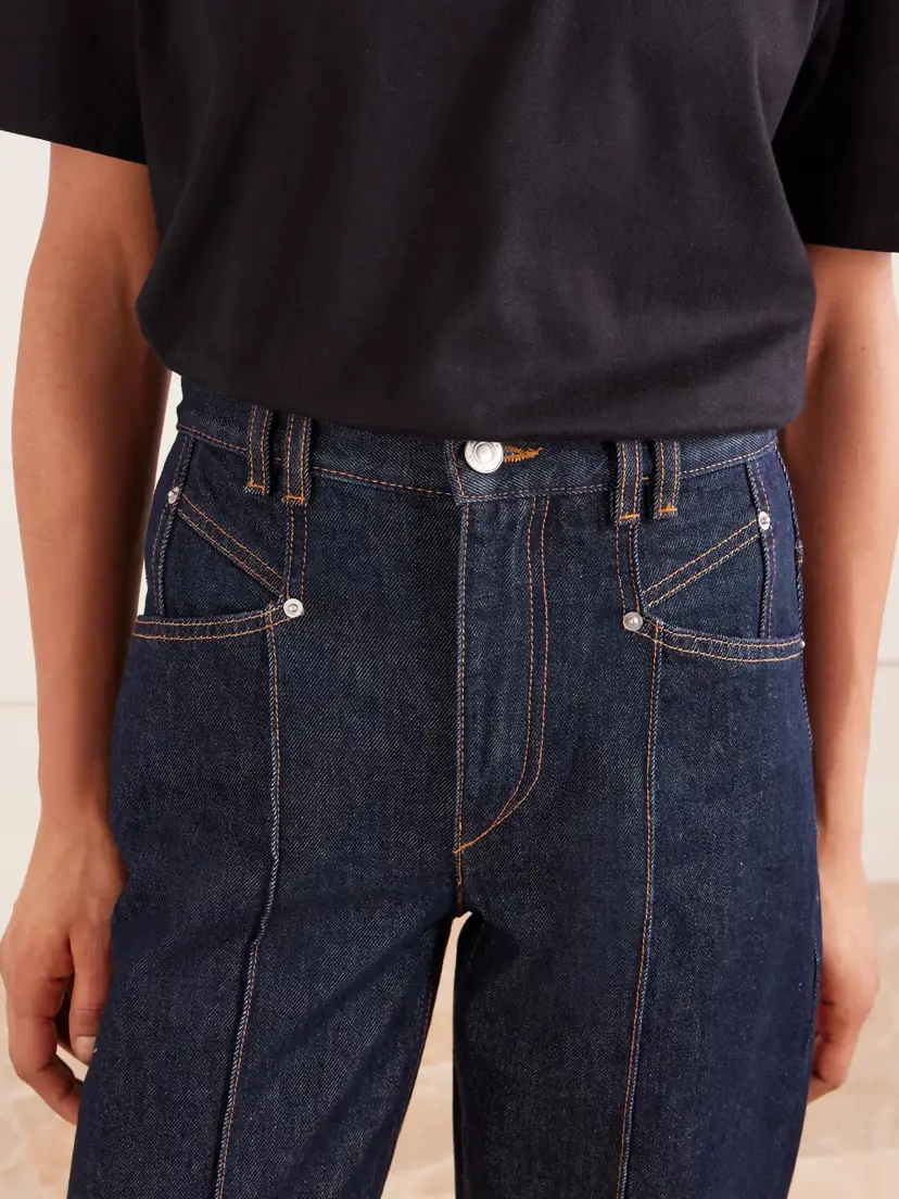 Isabel Marant Drolane Paneled Straight Jeans | Thumbnail 5