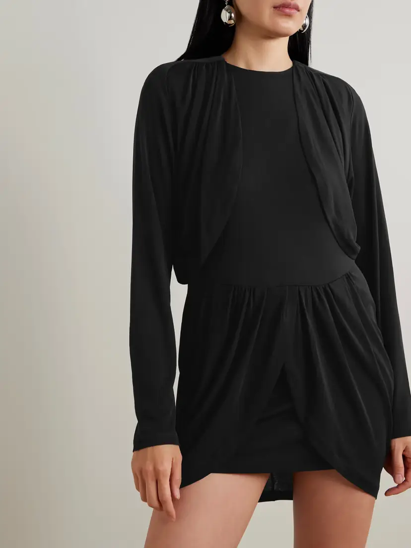 Isabel Marant Niamae Draped Jersey Mini Dress | Thumbnail 3