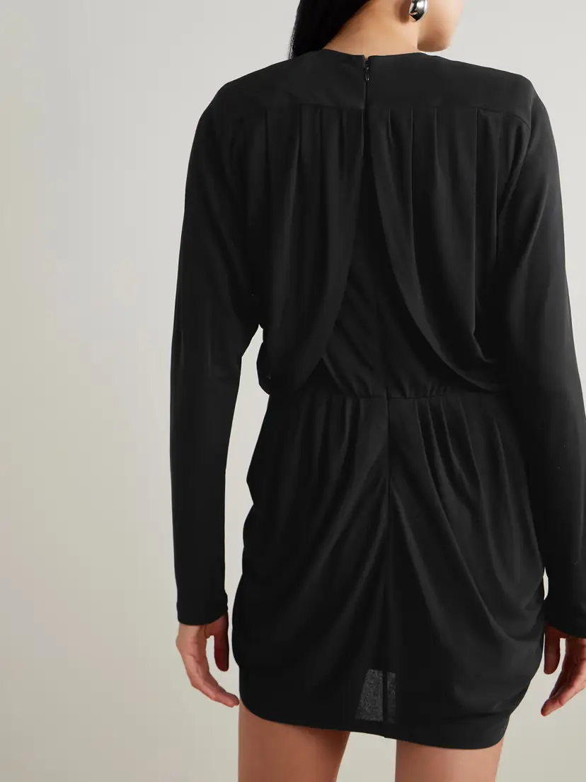 Isabel Marant Niamae Draped Jersey Mini Dress | Thumbnail 4