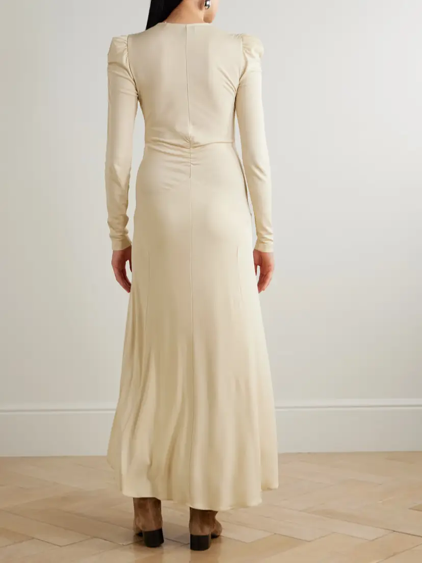 Isabel Marant Nejma Asymmetric Gathered Stretch-jersey Midi Dress | Thumbnail 3