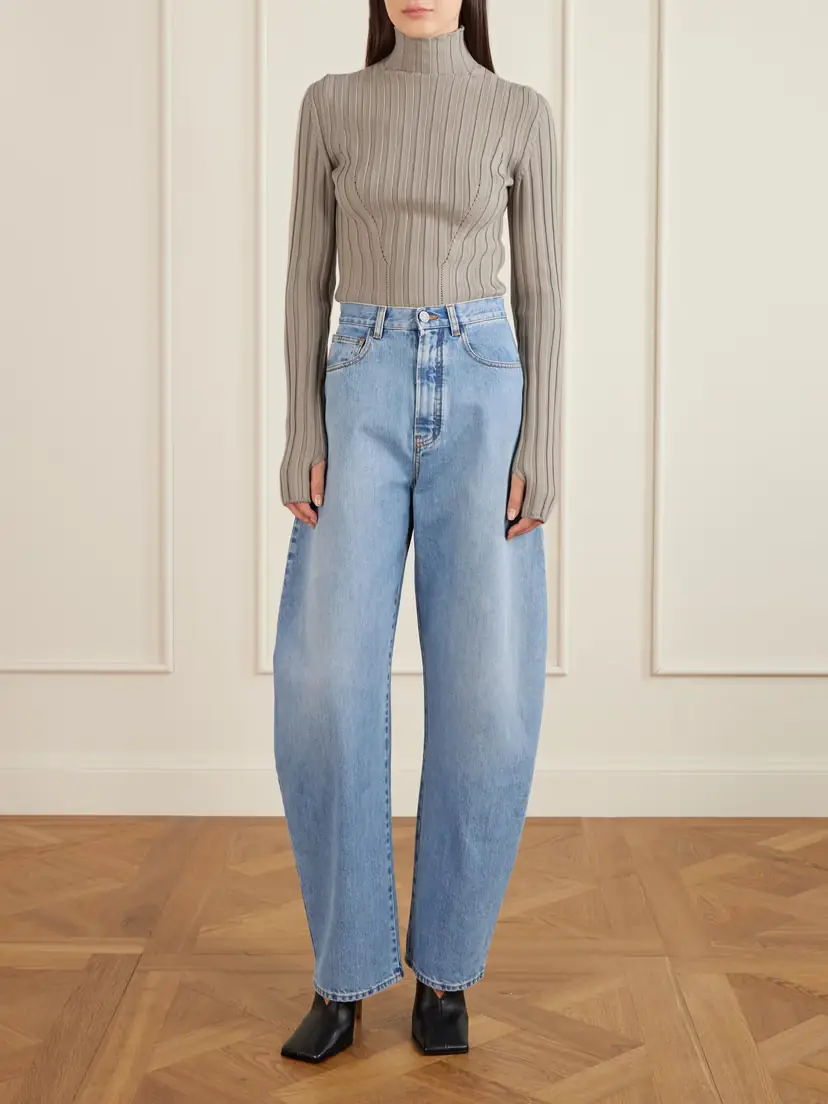 ALAÏA Ribbed Wool Turtleneck Bodysuit | Thumbnail 2 ALAÏA Ribbed Wool Turtleneck Bodysuit | Thumbnail 2