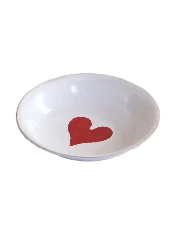 Astier De Villatte + John Derian Red Heart Ceramic Dish