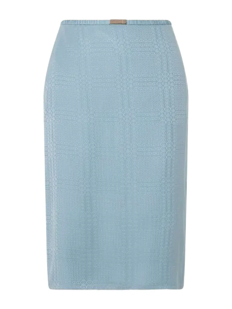 Logo-detailed Silk-jacquard Midi Skirt
