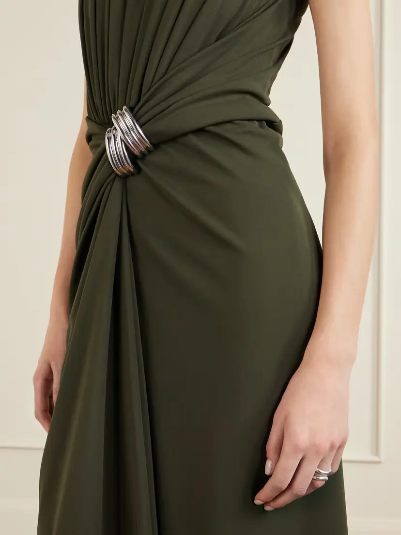 Brandon Maxwell The Serena Draped Embellished Jersey Gown | Thumbnail 4 Brandon Maxwell The Serena Draped Embellished Jersey Gown | Thumbnail 4
