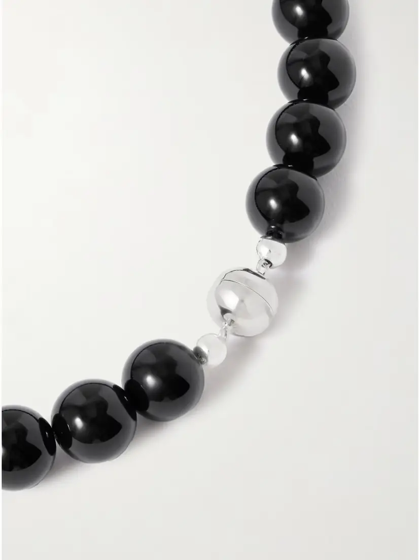 Julietta Maris Silver-tone Onyx, Resin And Shell Necklace | Thumbnail 3 Julietta Maris Silver-tone Onyx, Resin And Shell Necklace | Thumbnail 3