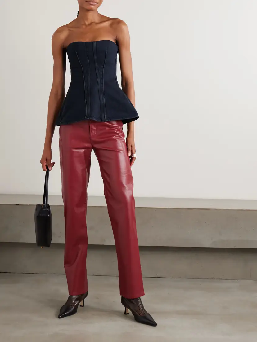 AGOLDE Lara Strapless Paneled Denim Bustier Top | Thumbnail 2 AGOLDE Lara Strapless Paneled Denim Bustier Top | Thumbnail 2