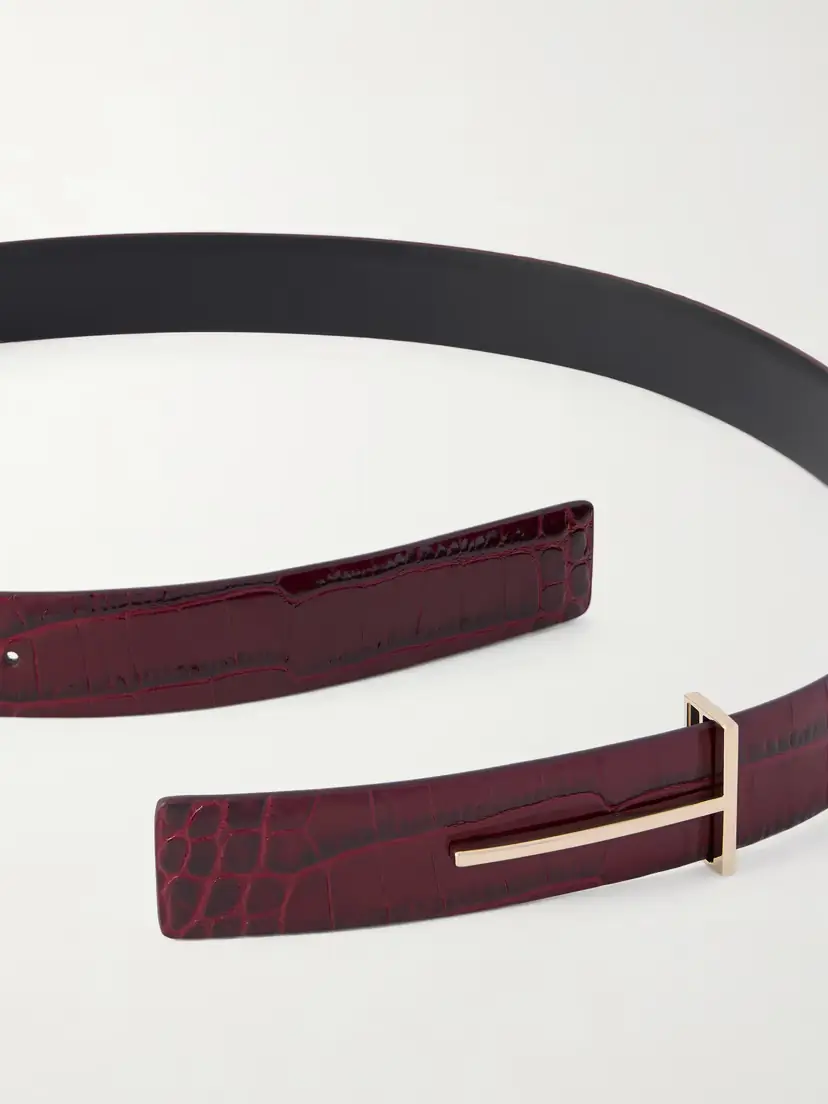 Tom Ford Croc-effect Leather Belt | Thumbnail 3 Tom Ford Croc-effect Leather Belt | Thumbnail 3