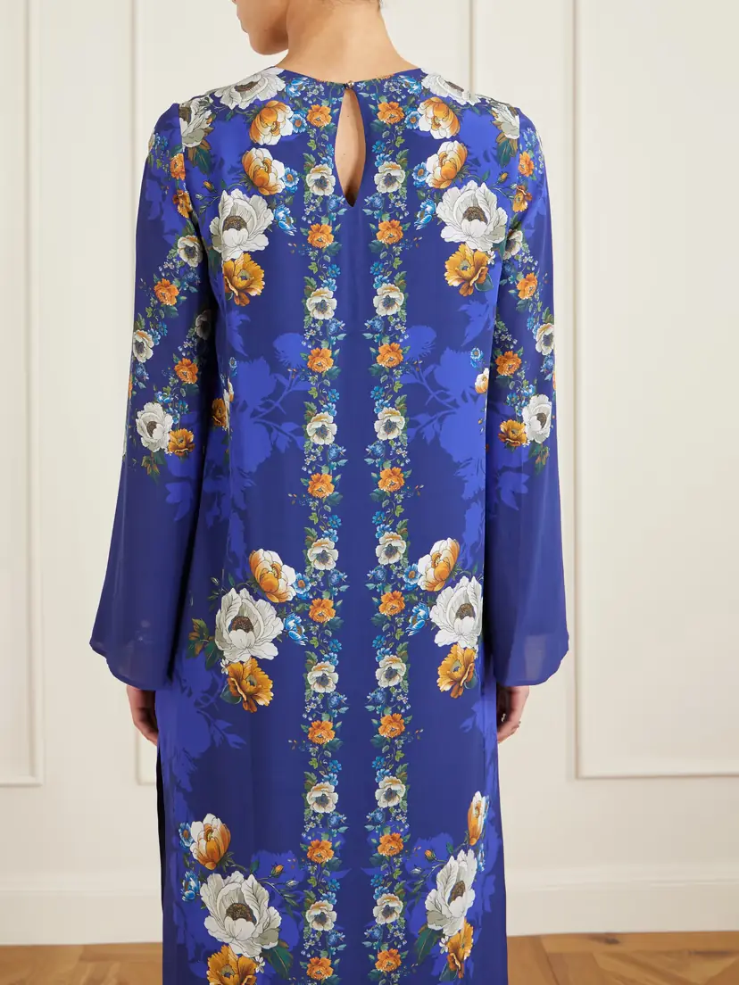 Borgo de Nor Fringed Floral-print Satin-crepe Maxi Dress | Thumbnail 5 Borgo de Nor Fringed Floral-print Satin-crepe Maxi Dress | Thumbnail 5