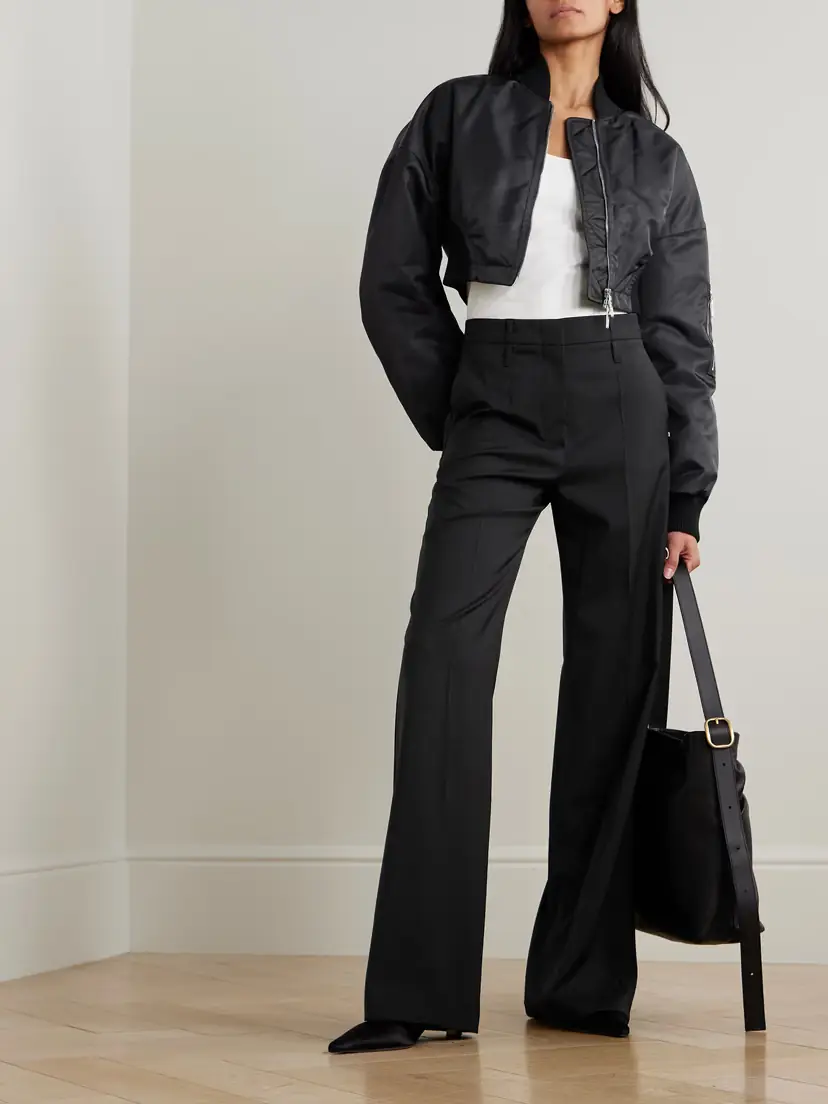 Sportmax Grain De Poudre Wool Wide-leg Pants | Thumbnail 2 Sportmax Grain De Poudre Wool Wide-leg Pants | Thumbnail 2