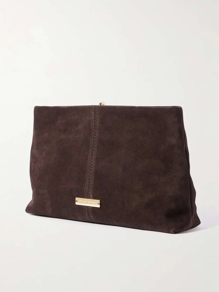 Loeffler Randall Corrine Gathered Suede Clutch | Thumbnail 3 Loeffler Randall Corrine Gathered Suede Clutch | Thumbnail 3