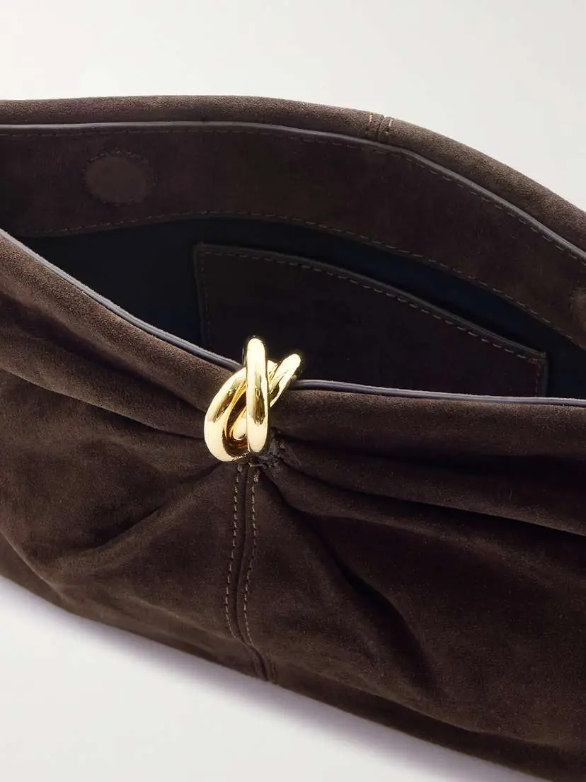 Loeffler Randall Corrine Gathered Suede Clutch | Thumbnail 5 Loeffler Randall Corrine Gathered Suede Clutch | Thumbnail 5