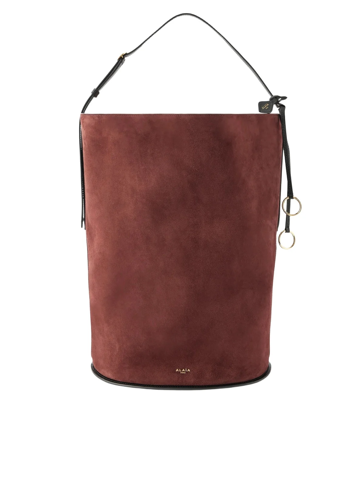 Hip Large Logo-detailed Leather-trimmed Suede Bucket Bag